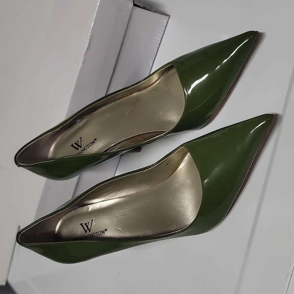 Worthington Green Patent Stiletto Pumps - Picture 5 of 12